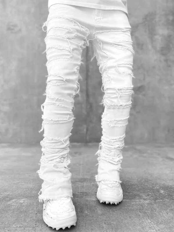 White Stacked Jeans