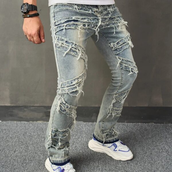 stacked jeans style