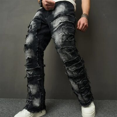 Ripped Jeans with Patch