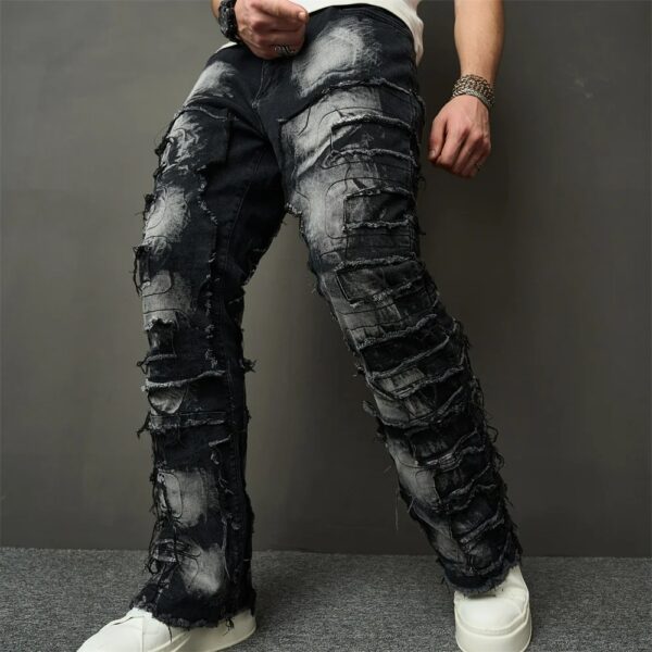 Ripped Jeans with Patch