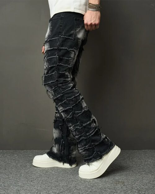 Ripped Jeans with Patches