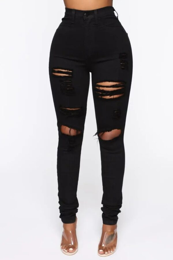 black ripped skinny jeans