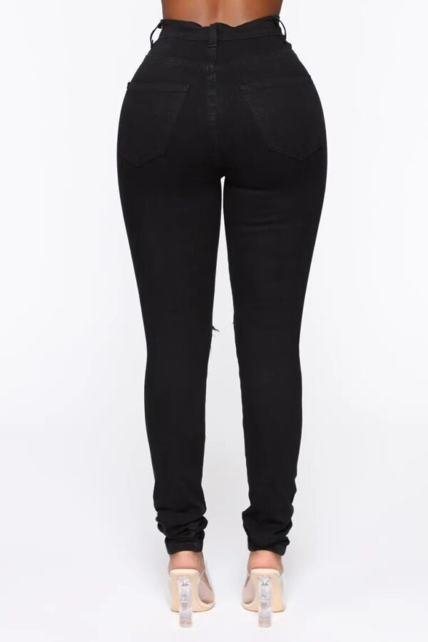 black ripped skinny jeans for women