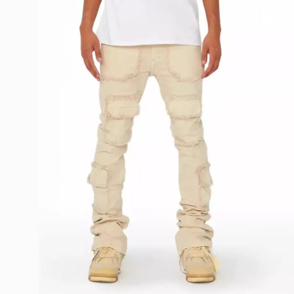 men's stacked flare jeans