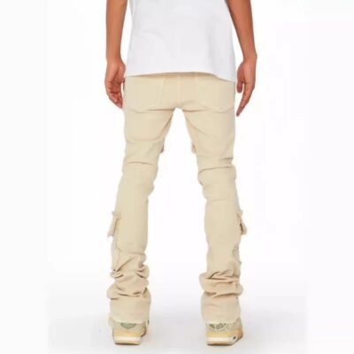 2025 Men's Stacked Jeans - High Street Style, Multi-Pocket Denim - Image 5