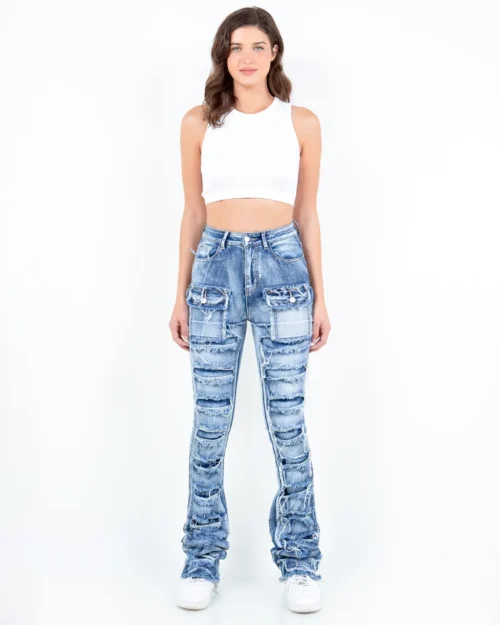 Ripped Distressed trendy jeans